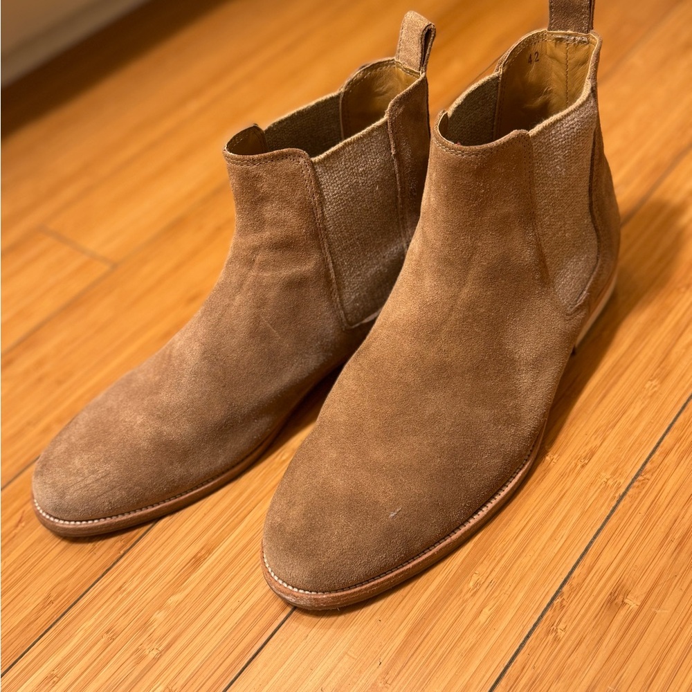 Tan Suede Chelsea Boots - Picture 3 of 3